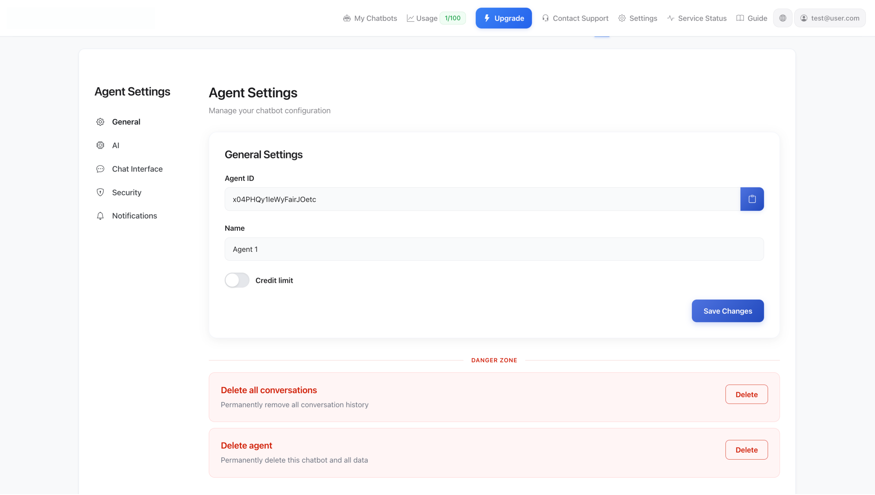 Configuración general