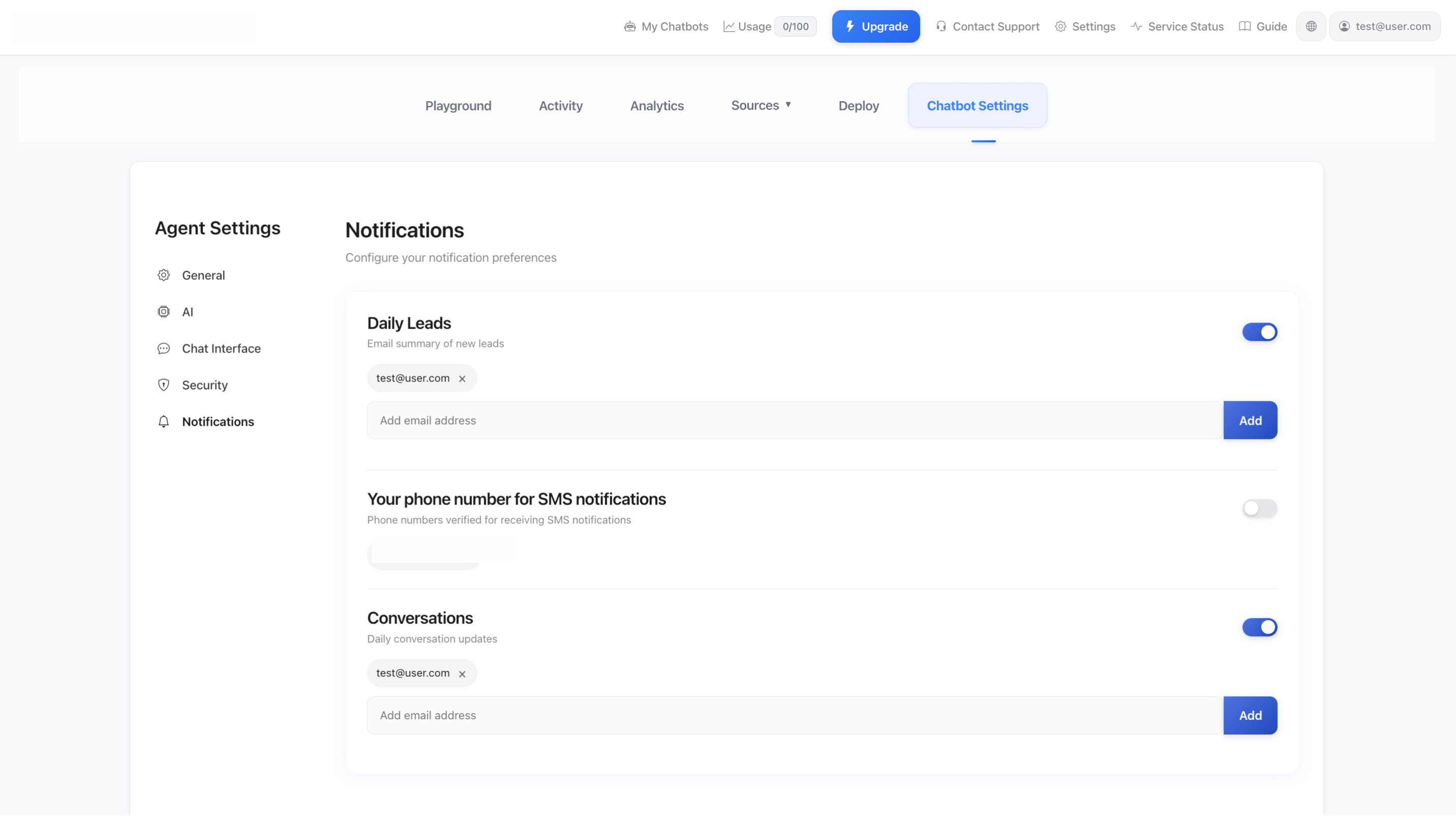 Configuración de notificaciones